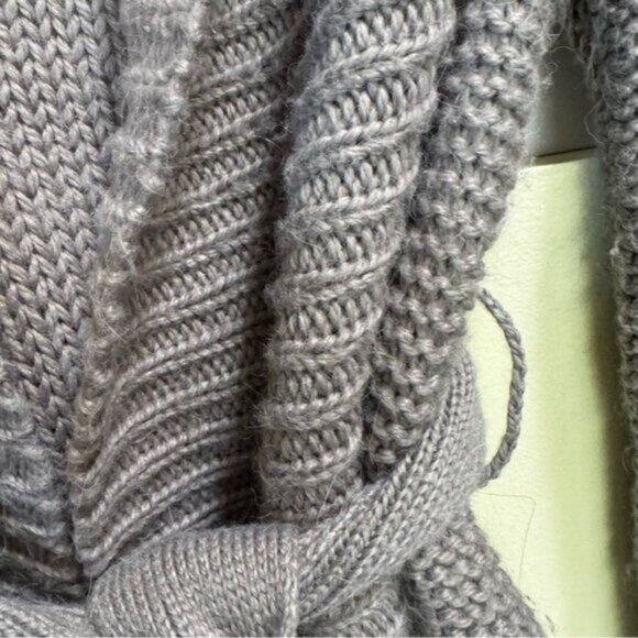 Aritzia Wilfred Alpaca Wool Wrap Cardigan Shawl Collar Sweater Chunky Knit Soft - Picture 8 of 15